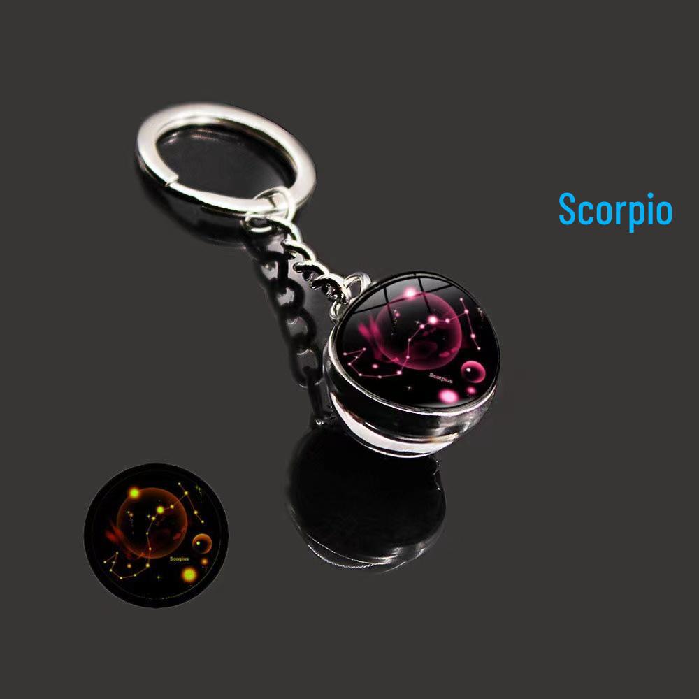 Luminous Zodiac Keychain: Dvanáct souhvězdí s přívěsky ve znamení Býka a Vodnáře