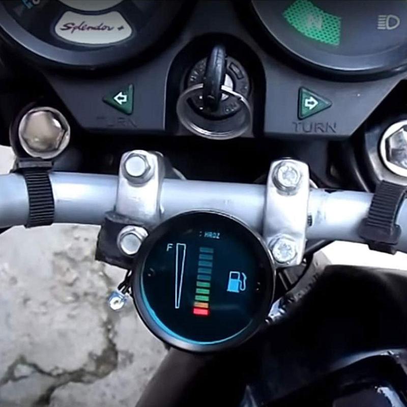 Universal 2" 52mm Car Motorcycle Fuel Level Gauge 12V LED Fuel Level Meter Gauge Fuel Level Sensor Alloy Car Styling