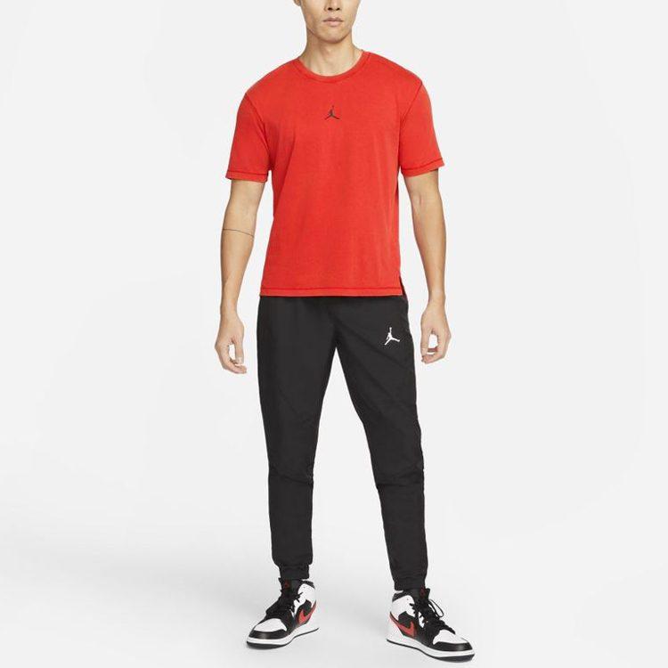 Jordan T Shirts Men's Red Crew Neck Moderate DH8922-687