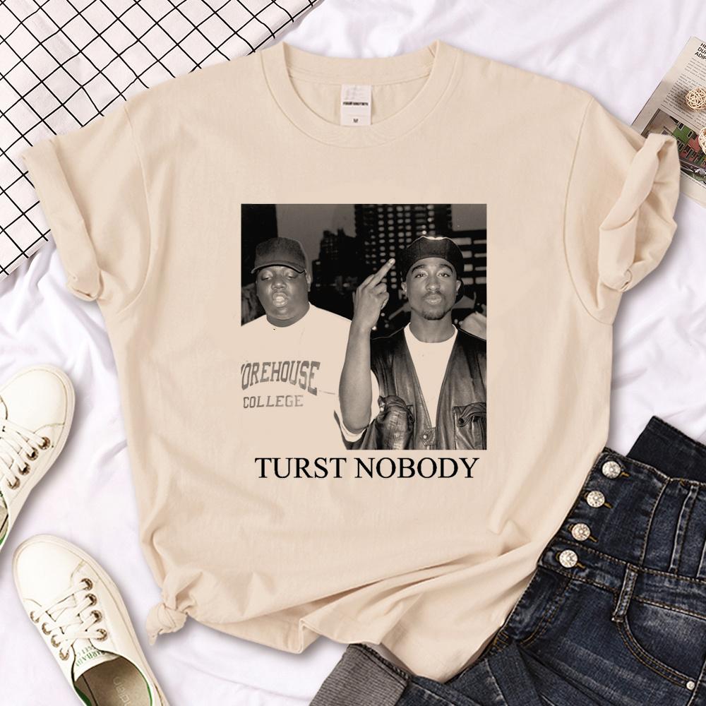 Tupac top Women designer funny t shirt girl Unisexga Japanese clothes S