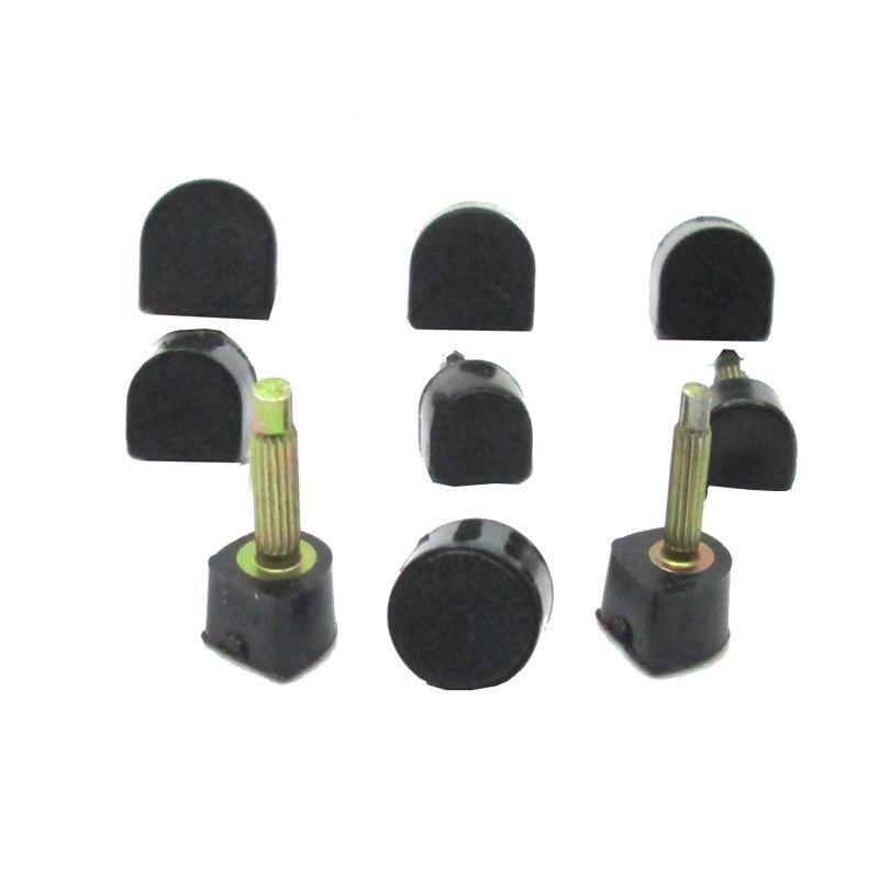 Black and Apricot High Heels with Thick-Thin Core, Transparent Shoe Repair Tips, and Frosted Heel Nails