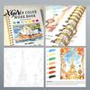 Creative Color Matching Practice Book Watercolor Coloring Book, Clean And Bright Patterns Design, Thick Art Supplies for Kids Painting Paper