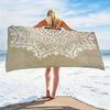 Boho Biały Mandala Gobelin Płaski Druk Beżowy Zen Joga Dekoracja Ścienna do Sypialni Dekoracja Medytacyjna Etniczny Ręcznik Plażowy Sztuka