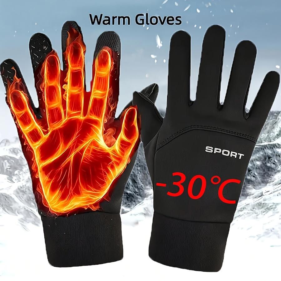 Warm touch screen winter gloves, durable for cold weather cycling and skiing, fashionable design outdoor sports, winter accessories and equipment