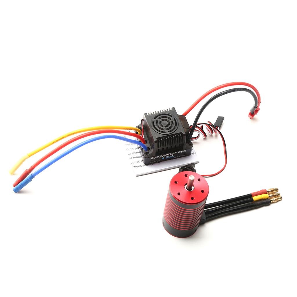 GTSKYTENRC Waterproof 3660 Brushless Motor 4200KV with 80A Brushless ESC Replacement for TRAX4