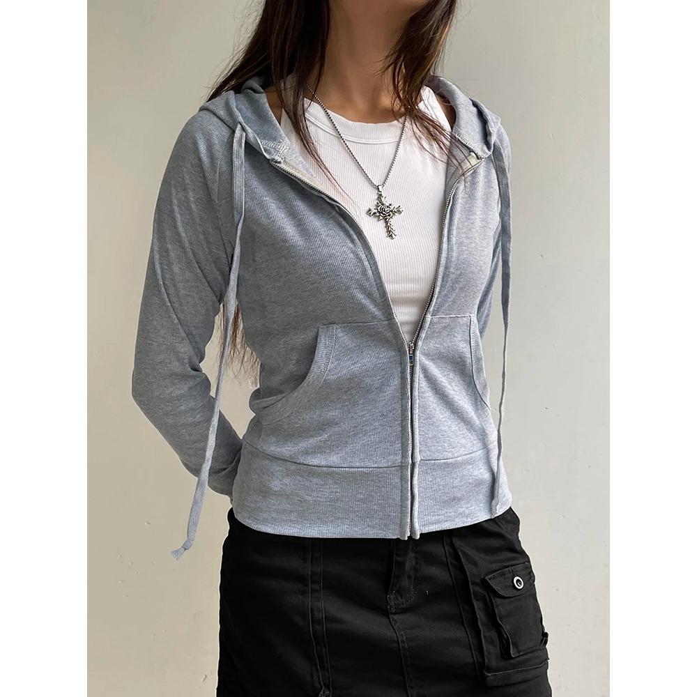 VAYLA Casual Streetwear Basic Hooded Pockets Sweatshirt Tracksuit Solid Long Sleeve Hoodies