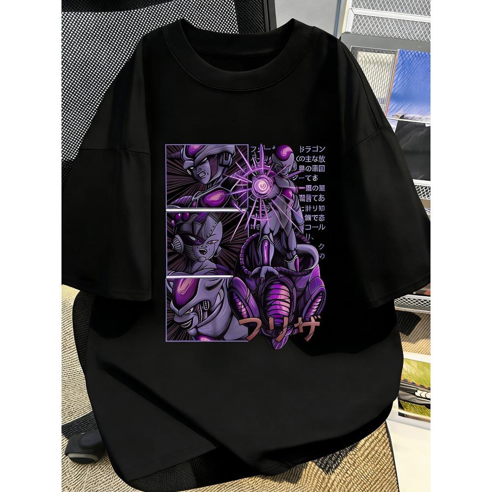 Plus Size Dragon Ball Anime Print Men and Women Tshirt Casual Parent Child Tops Summer Harajuku Style Streetwear Fashion Y2K