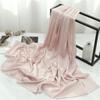 Headscarf Solid Color Silk Scarf Basic Versatile Scarf Women's Smooth Crepe Travel Scarf Xizang Travel Shawl
