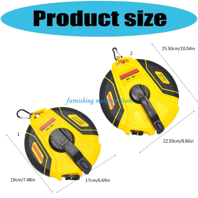 Y5GD Professional Fiberglass Tape Measure 100FT/30M, 164FT/50M for Various Work