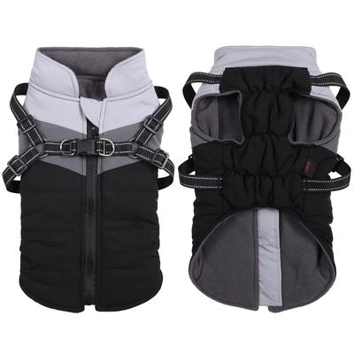 Roupas de Inverno Quentes para Cães Jaqueta Refletora para Animal de Estimação com Peitoral Impermeável Casaco para Cães Pequenos e Grandes Roupa de Bulldog Francês