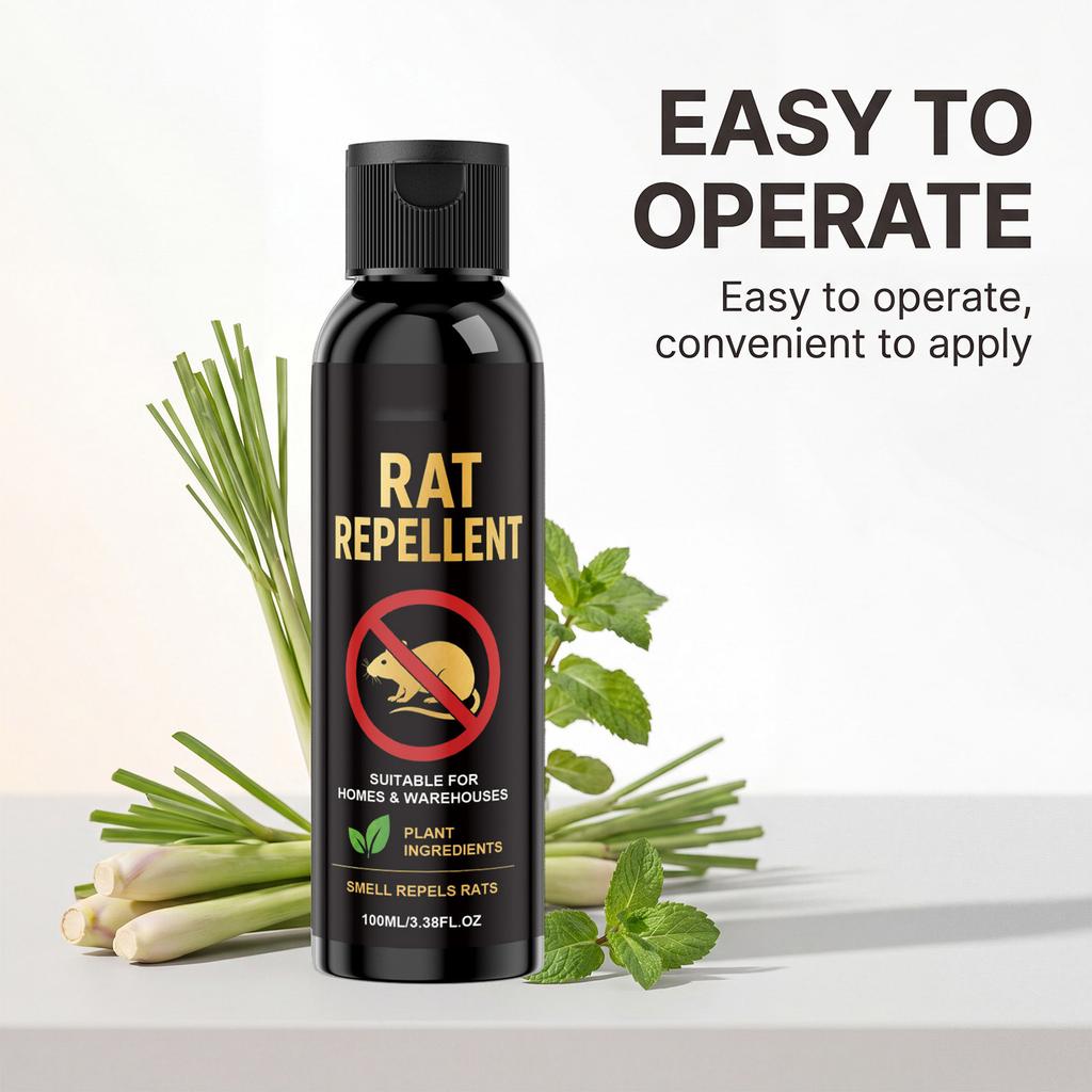 Rat Repellent Spray 100ml Suitable for Homes and Warehouses Plant-Based Ingredients Natural Odor To Repel Rats Effective Indoor and Outdoor Use