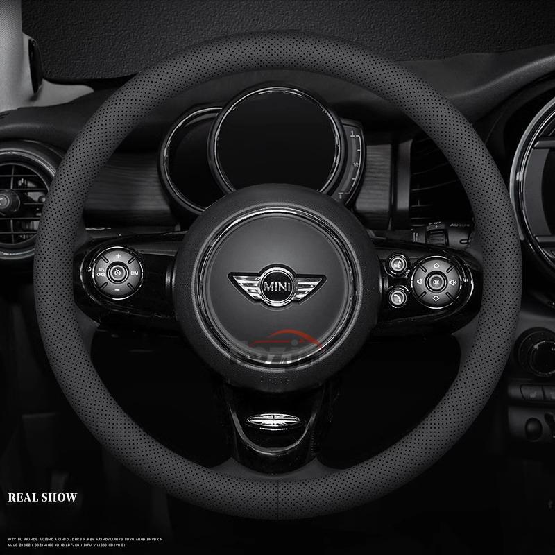 Car Leather Steering Wheel Cover for MINI Cabrio Cooper SE S JCW Countryman Aceman Clubman Clubvan Paceman Coupe Roadster JOHN