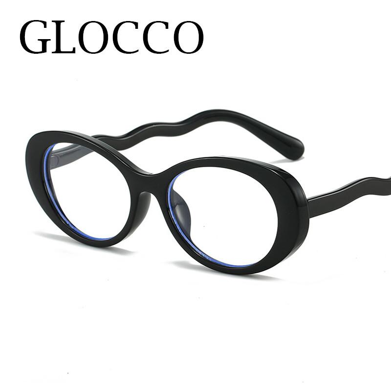 Retro Small Oval Reading Glasses Women  Luxury Brand Designer Anti-Blue Light Eyeglasses Colorful Round Prescription Glasses