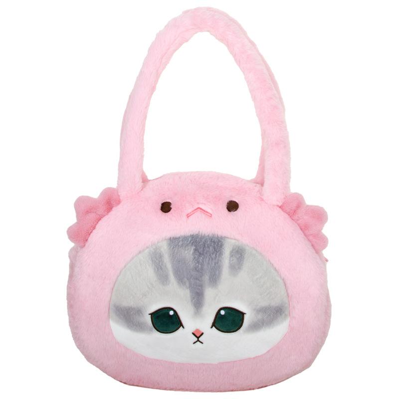 Mofusand Cat Shark Plush Toy Bag Globefish Crab Marine Animal Design Bag Plush