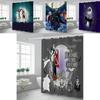 Vibrant And Colorful The Nightmare Before Christmas Shower Curtain With Hooks For Bathrooms