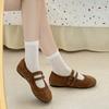 Flat-bottomed Temperament Mary Jane Shoes Women's 2025 Autumn New Popular Fashion Versatile Single Shoes French Gentle Birkenstocks