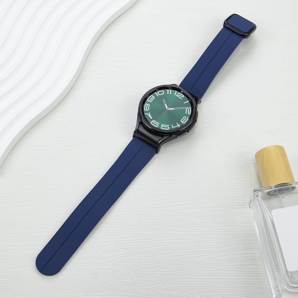 Quick Fit Magnetic Silicone Strap For Samsung Galaxy Watch 6 Classic 47mm 43mm 6/5/4 40mm 44mm 5 Pro 45mm 4 Classic 46mm 42mm