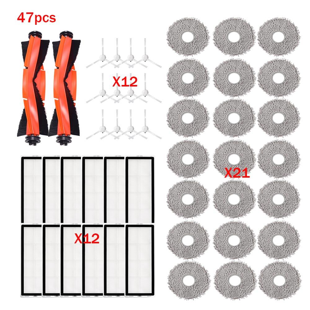 Spare Replacement Parts Fit For Xiaomi X11 Plus X11+ Robot Vacuum, Roller Brush Side Brush Filter Mop Cloth Dust Bag Accessories