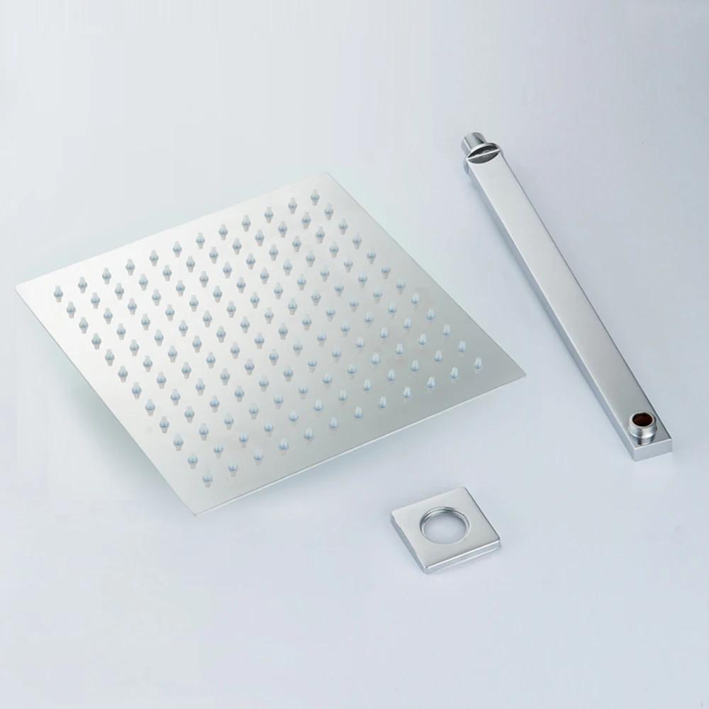 For Pommeau De Douche En Acier Inoxydable 12 Pouces Avec Bras Mural Ultra Mince Pommeaux De Douche Avec CP-1212A De Bras