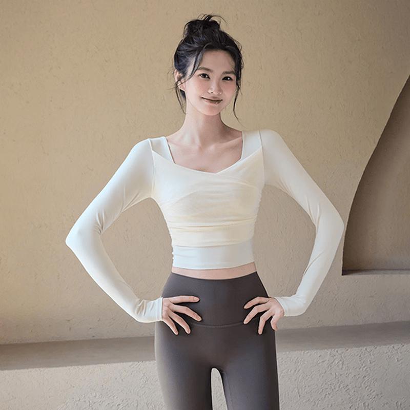 Women's Mesh Long Sleeve Yoga & Pilates Training Top