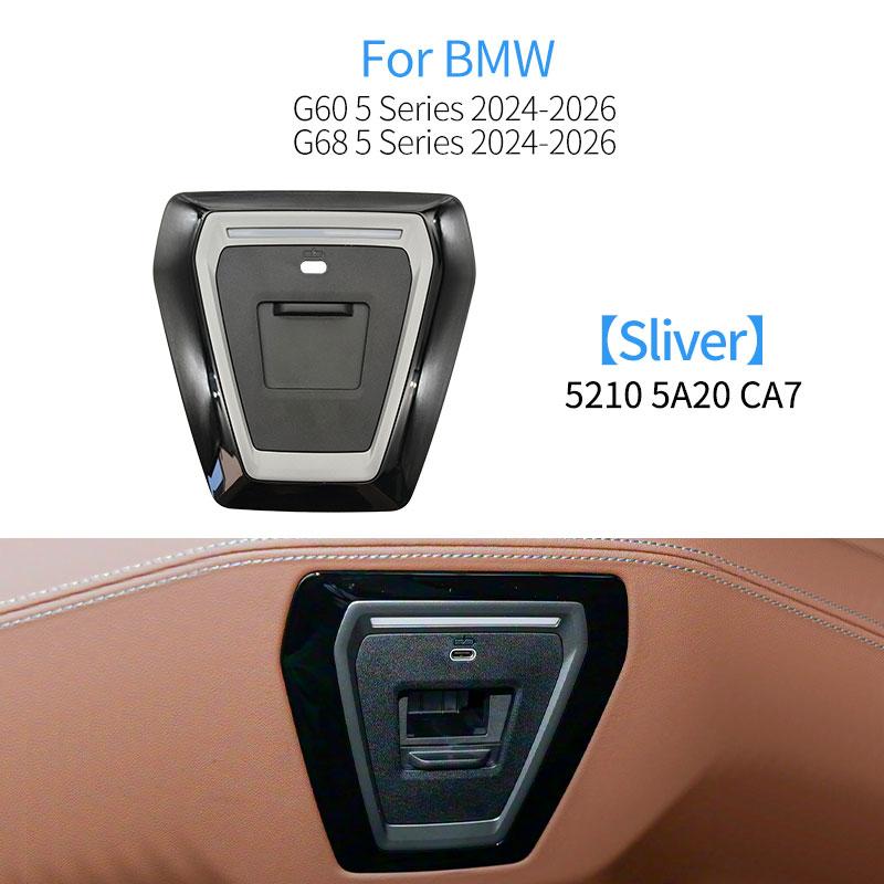 For BMW G60 Car Seat Back Panel Backrest Decorative Panel USB Port Cover Accessory For BMW 5 Series 528 530 535i 52105A58AE7