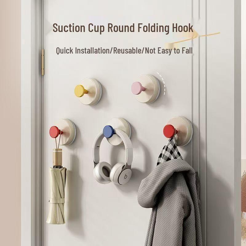 Traceless No-Punch Suction Cup Wall Hook for Bathroom – Strong Adhesive, Heavy Load-Bearing Design