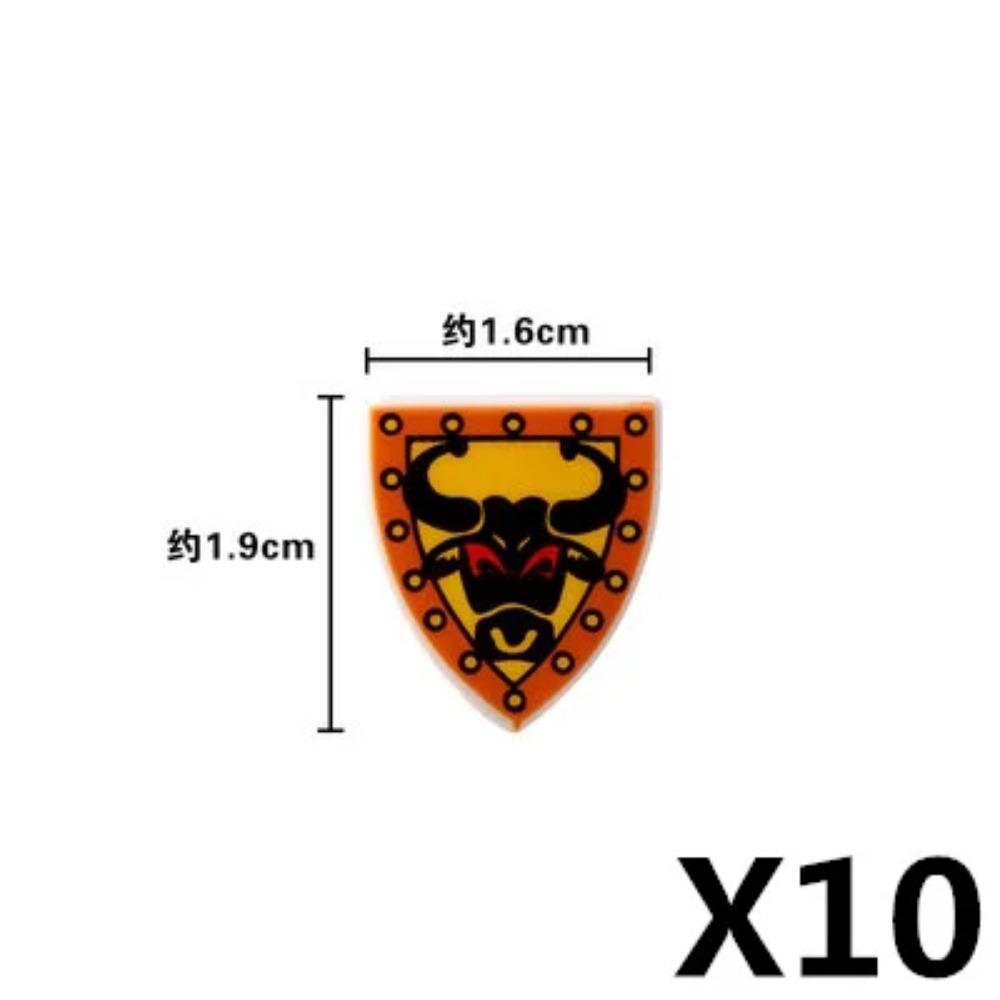 MOC Blocuri de Construcții Militare Figurine Soldați Medievali Accesorii Arme Leu Roșu Vultur Negru Cavaler Armură Scut Mini Cărămizi