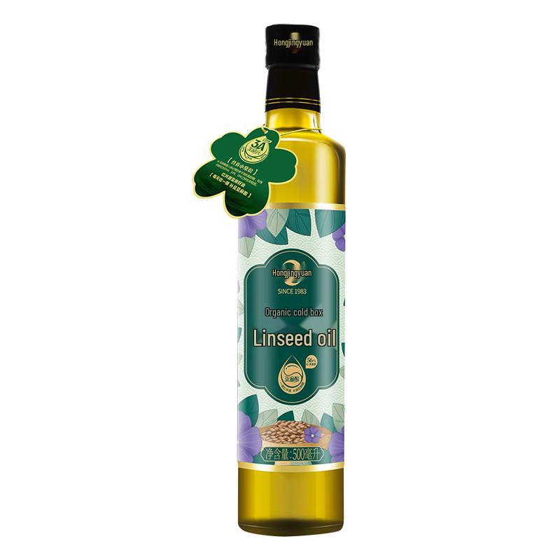 Hong Jing Yuan Double Organic Cold-Pressed First Grade Flaxseed Oil 500ml