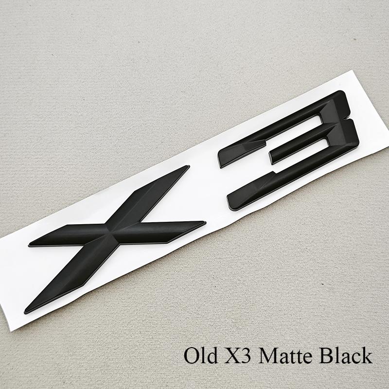 3D ABS Chrome Black Car Letter Rear Trunk Logo X3 X5 Stickr Badge Decal For BMW X3 X5 F25 E83 XDRIVE 20d 20i 30d 30i Accessories