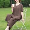 Women's Plus Size 2-Piece Casual Set, Short Sleeve Top & Elastic Waist Pants (3XL-7XL)