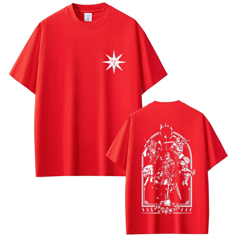 Game Dark Souls Praise The Sun Graphic Tshirt 2026 Men Women Vintage Gothic Rock Tshirts Mens Casual Cotton Short Sleeve Top