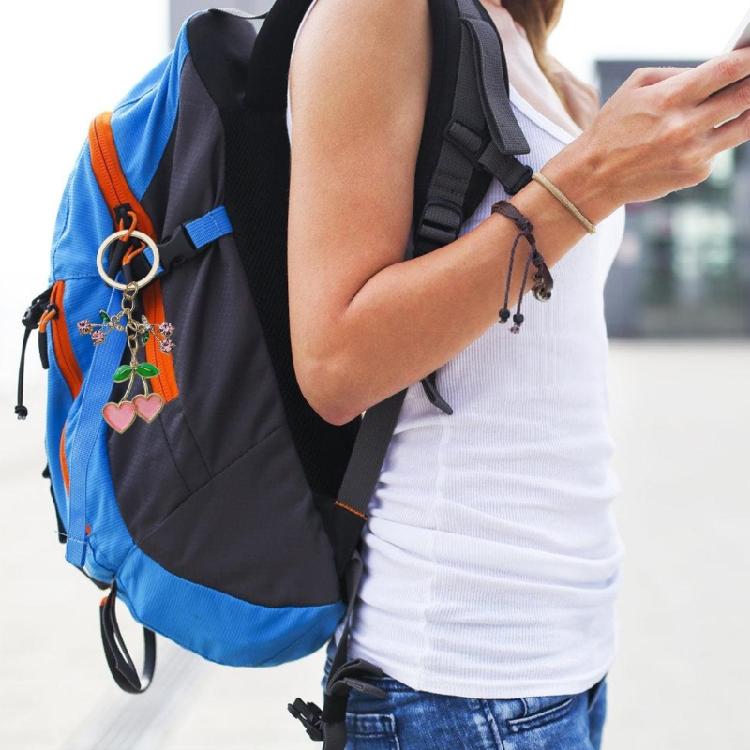 Fashion Fruit Heart Keyring Alloy Bag Charm Pendant Keychain Accessories for Ladies Purses Decoration Key Holder