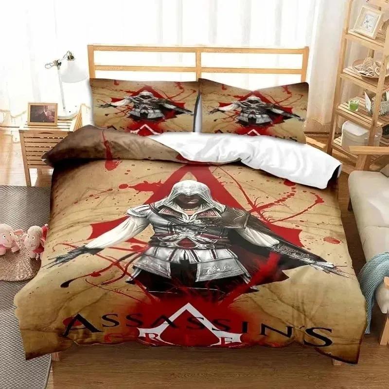Comforter New Game A-Assassin S Creed Art Bedding Set Gamer Adult Boys Bedroom Single Double King Size Comforter Boys Gift