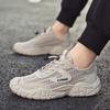 Gray New Men's Breathable Mesh Shoes Summer Outdoor Casual Sports Shoes Anti-slip Wear-resistant Fashionable Men's Footwear