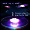 Pull-string Led Flashing Flying Saucer Toy, Light Up Ufo Spinning Disc, Outdoor Interactive Hand-powered Flying Toy For Kids