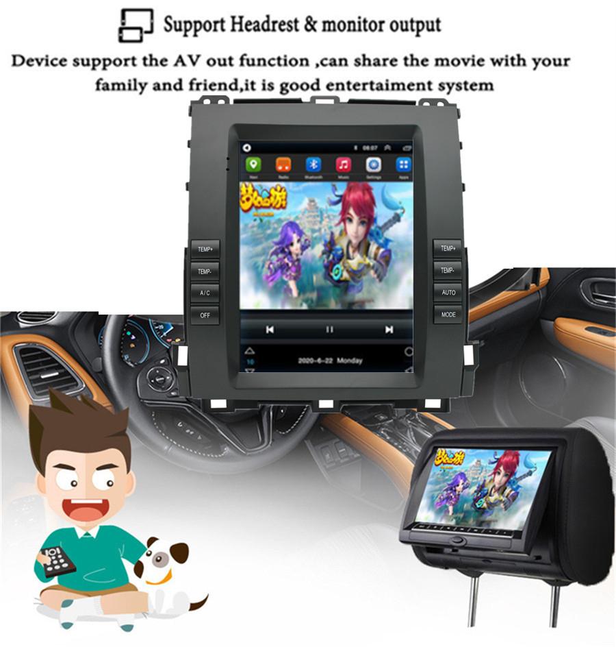 9.7'' Android 11 2+32GB Radio GPS Navi FM For Toyota Land Cruiser Prado 2002-09