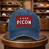 A MenS AmericanStyle PICON Red Vintage Logo Baseball Cap Adjustable for Outdoor Fashion Casual Wear Urban Style Lightweigh