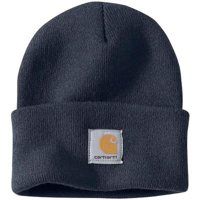 Knit Cap Beanie Hat Plain Simple Logo Warm A18 Navy [Carhartt] ONE_SIZE [Item]
