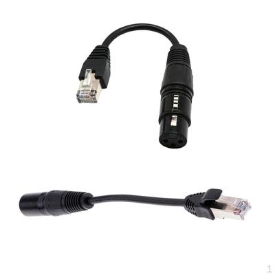 2 Pieces XLR To RJ45 Network Connector Adapter Converter Cables 15cm/6inch