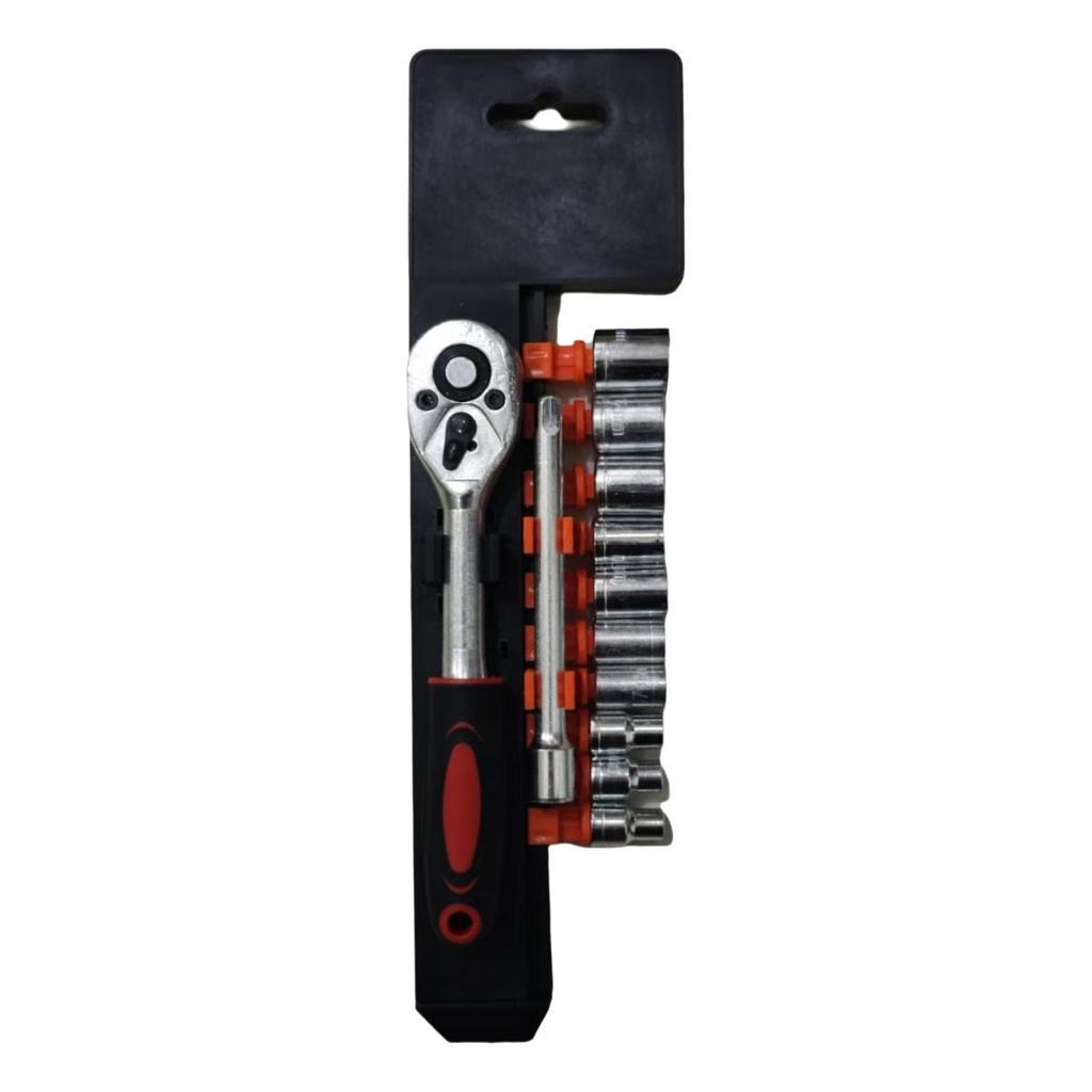 12-Piece Quick Release Ratchet Wrench & Socket Set for Auto Repair