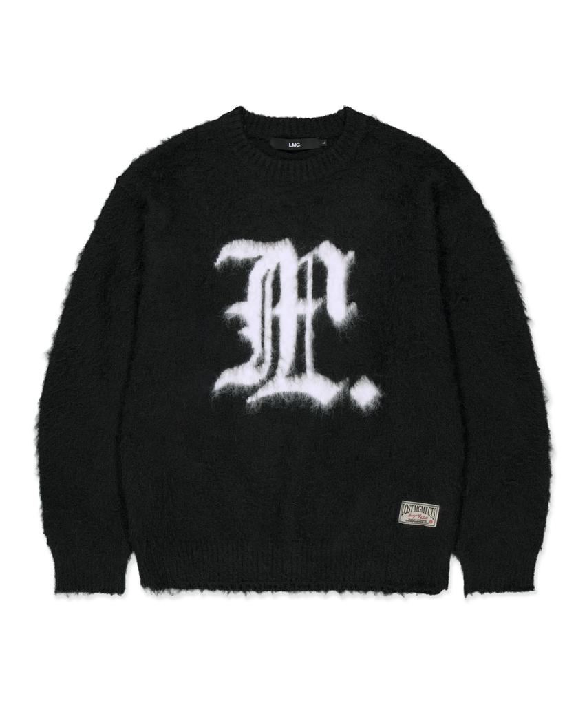LMC Gothic Logo Brush Round Knit Black