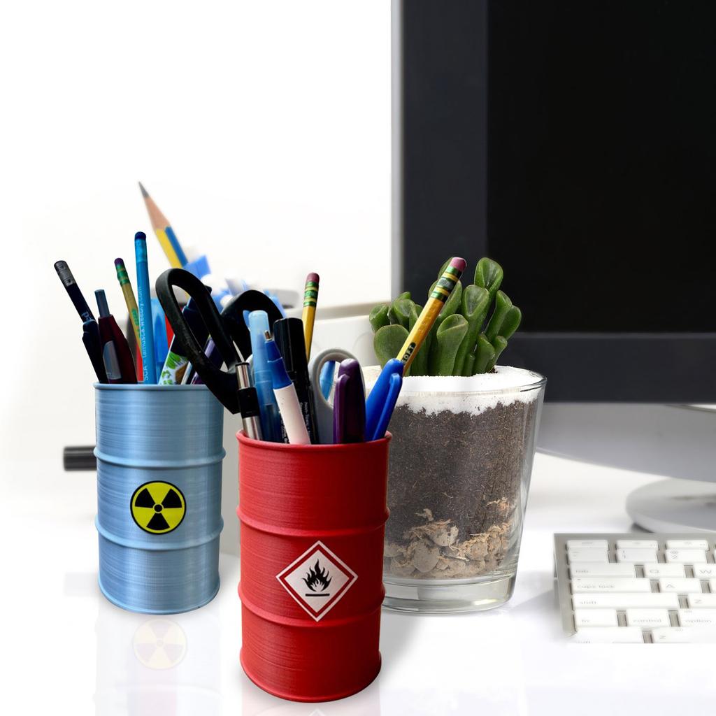 Mülleimer Stift- und Werkzeughalter, 3D-gedruckter Stifthalter, Stifthalter für Schreibtisch Mehrere Farben erhältlich