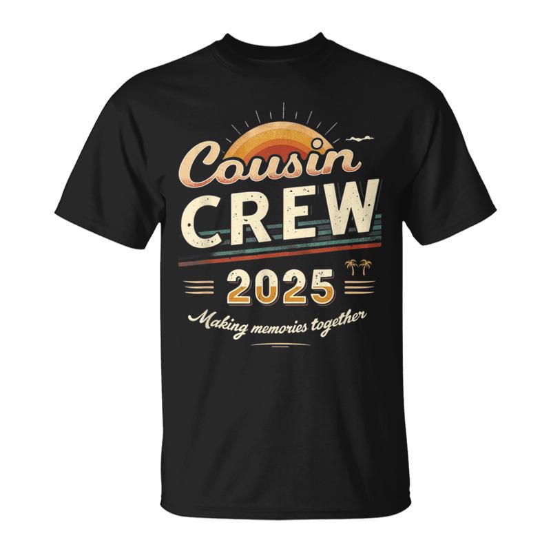 Cousin Crew 2025 Summer Vacation Beach Family Trip Memory T-Shirt