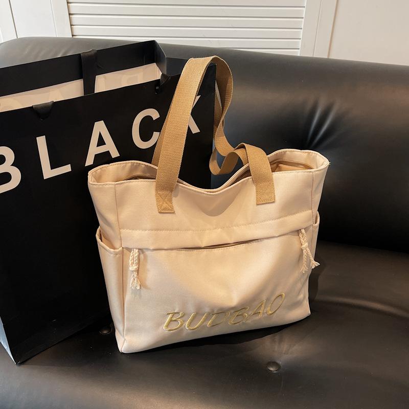 Simple and fashionable cloth bag, large-capacity casual commuting shoulder bag, new student versatile handbag for women