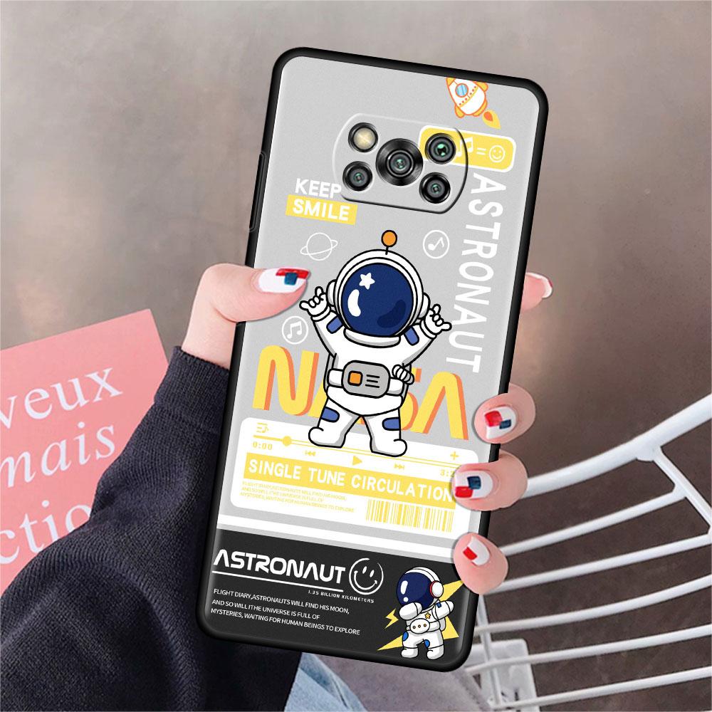 Case For Xiaomi Mi Poco X3 NFC X4 Pro F3 F4 GT M4 M3 F1 C40 11 Lite 11T Soft Silicone Funda Phone Cover Fashion Cool Astronaut