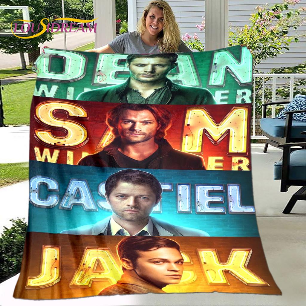Supernatural Blanket,Flannel Blanket Throw Blanket,Warm Blanket for Home Living Room Bedroom Beds Sofa Office Outdoor Picnic