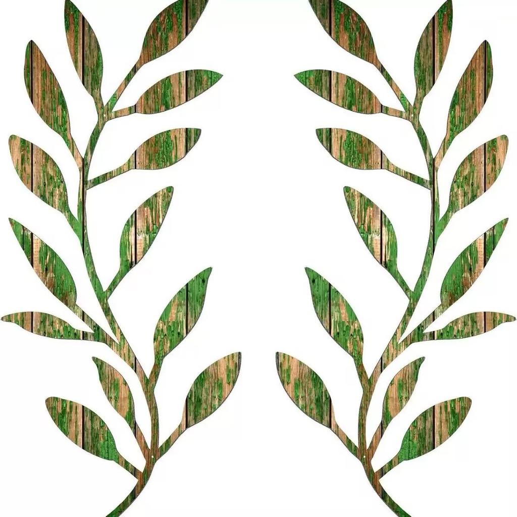 2 Pezzi Decorazione Murale Foglia d'Albero in Metallo Ramo d'Olivo Foglia Arte Murale Soggiorno, Corridoio Decorazione Murale Decorazione Esterna