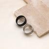 Retro Ring Women'S Silver Black Plain Ring Men'S Boys' Popular Ring