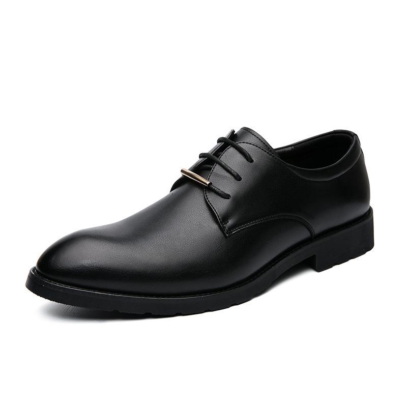 Men's Shoes Spring British Business Small Leather Shoes Men's Casual Nightclub Hairstylist Wedding Leather Shoes Trend Single Shoes