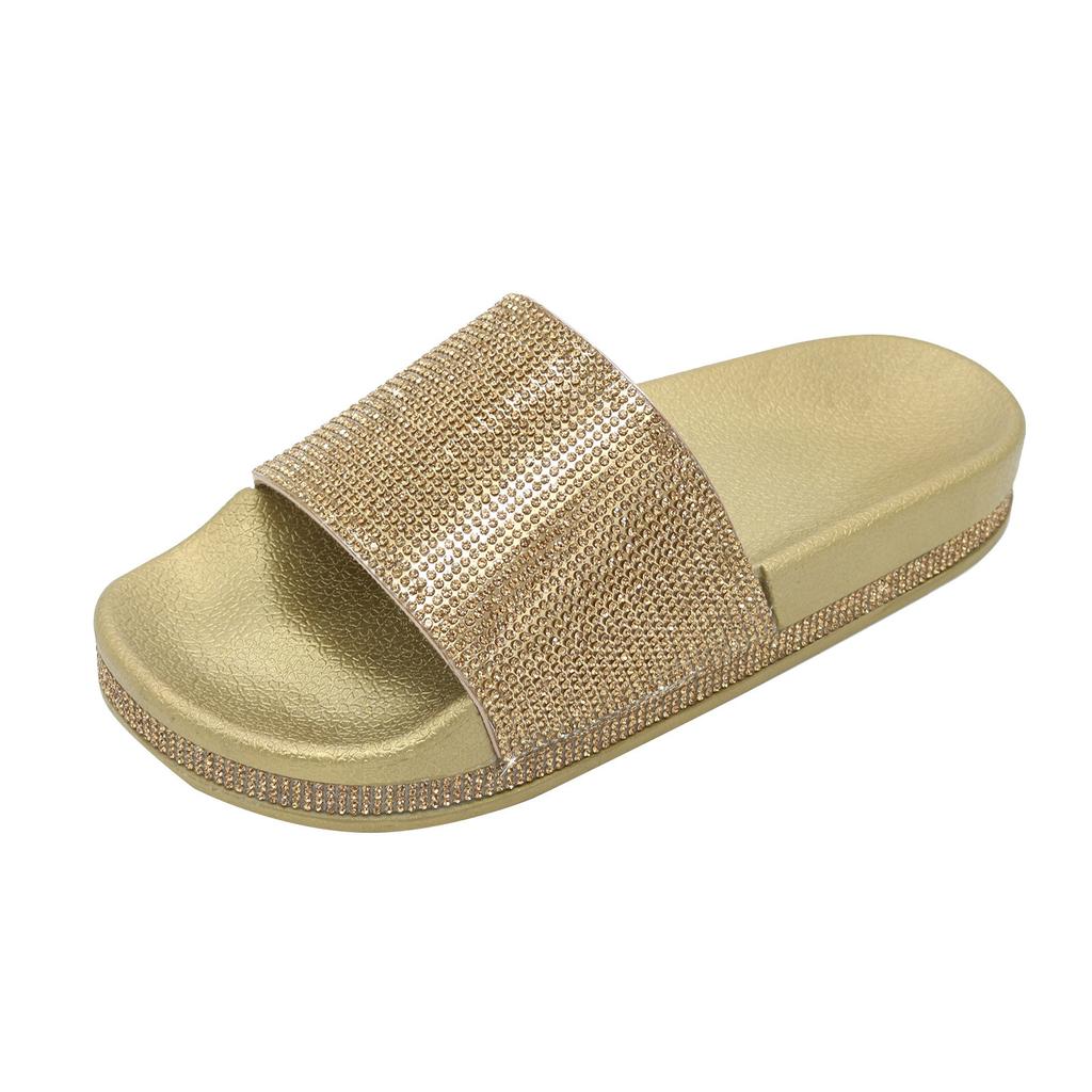 Sagit Kvinner Diamanttøfler Uformelle flip-flops Tykkbunn Skjønnhet Rhinestones Sandaler
